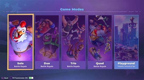 Select a Game Mode .
